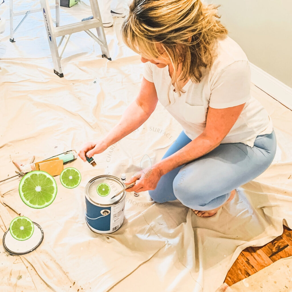 Update a room, any room with intention so that the end result uplifts your spirit and allows creativity and health to flow with ease. Therapeutic grade essential oils are added to the paint to remove toxins that off-gas for longer than one can imagine. Lime is my go-to and added here. After the painting is complete energy remains intact for no one is consumed with internal breaths of toxicity. By Charisse Marei